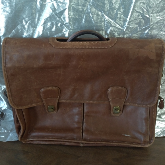 Vintage coach leather laptop case and briefcase - Picture 1 of 3